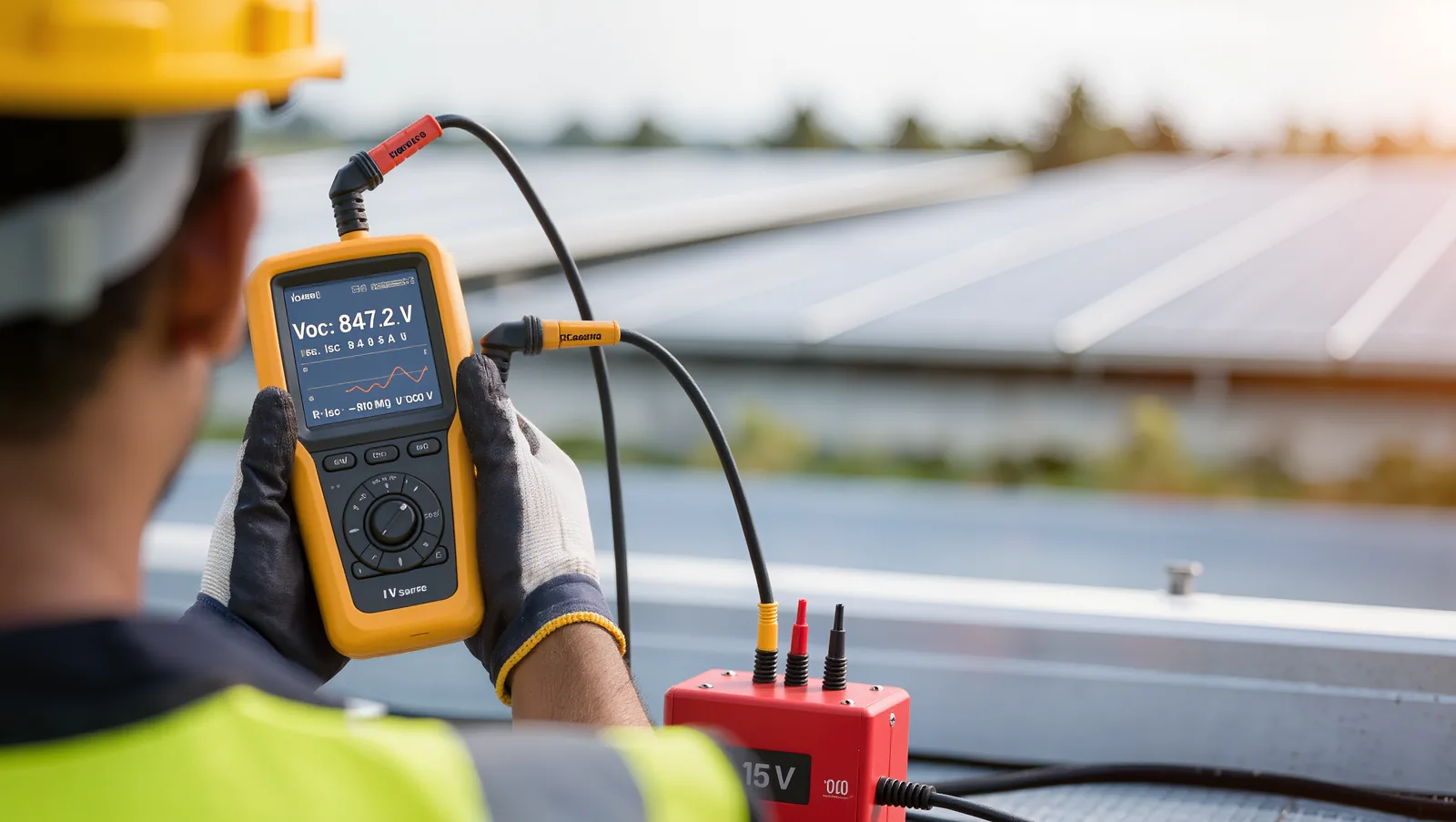 IEC 62446 commissioning test with PV multifunction tester